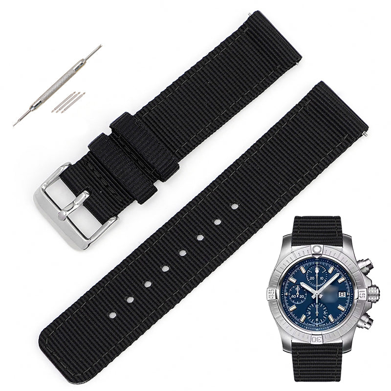 Quick Release Canvas Nylon Straps For Watches, Replacement Nylon Watch Band For Watches