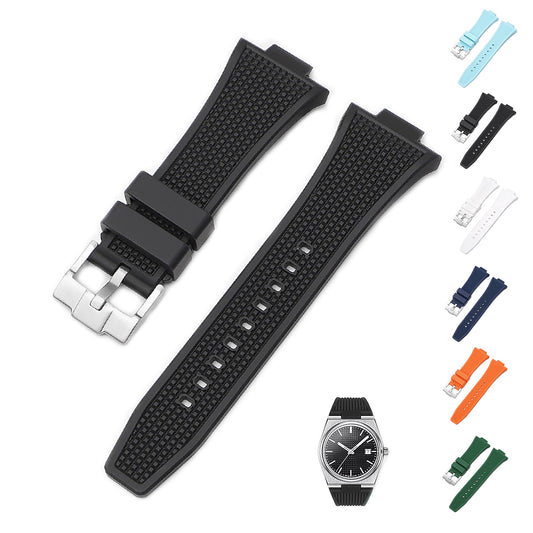 12mm Rubber Band For Tissot PRX Powermatic 80 40mm, Replacement Watch Bands With Buckle For Tissot PRX Series - Multiple Colors