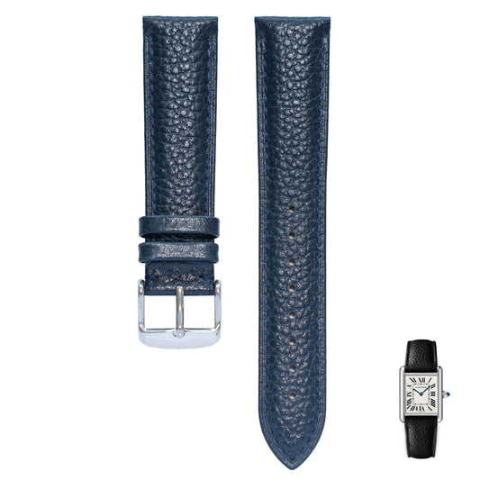 Blue Leather Straps For Cartier Watches