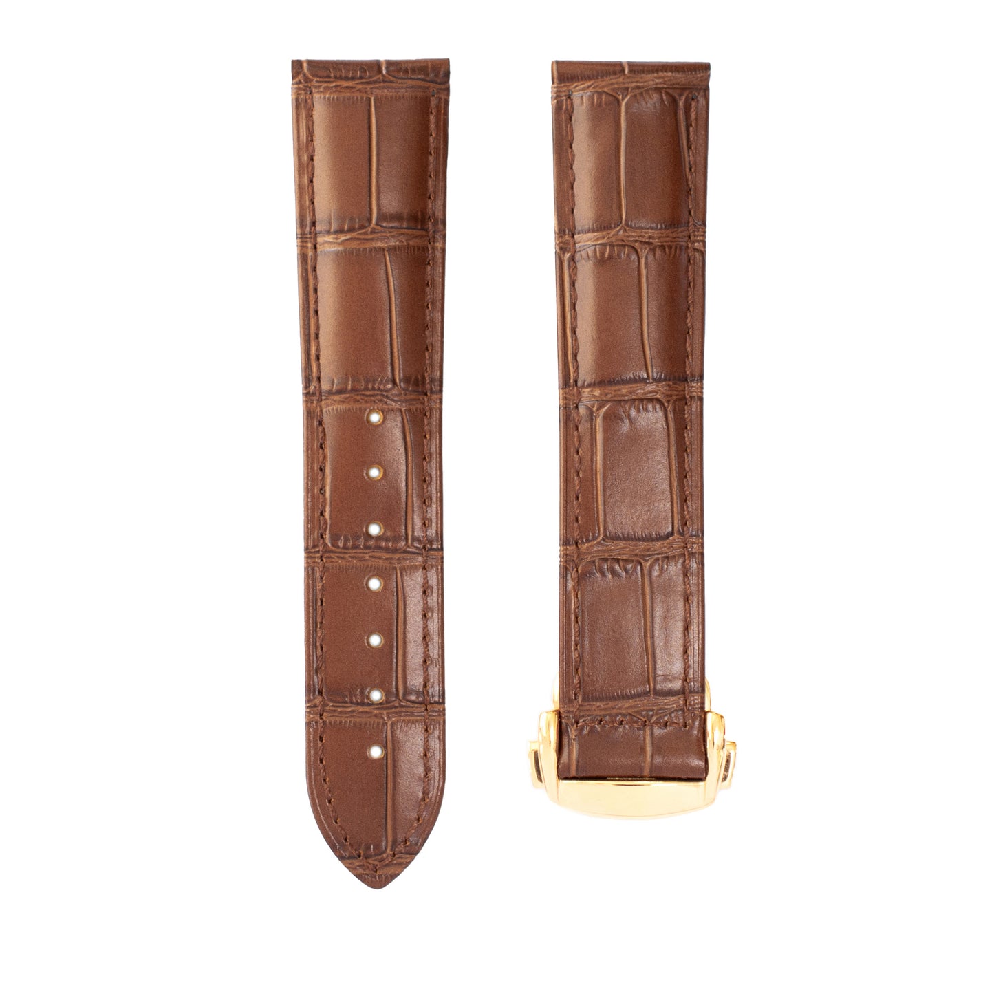 Crocodile Leather Watch Straps for Omega Watches with Deployment Clasp