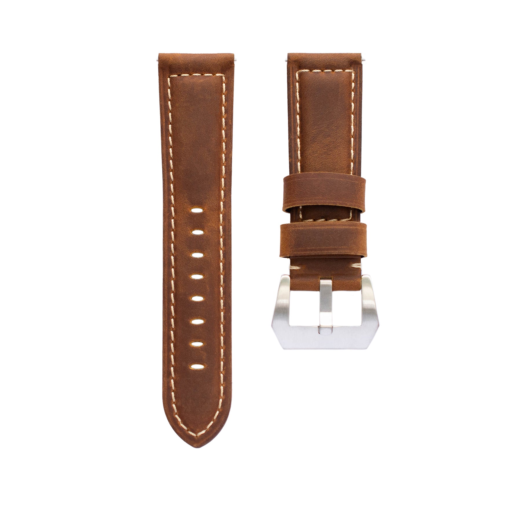 brown panerai straps with buckle 