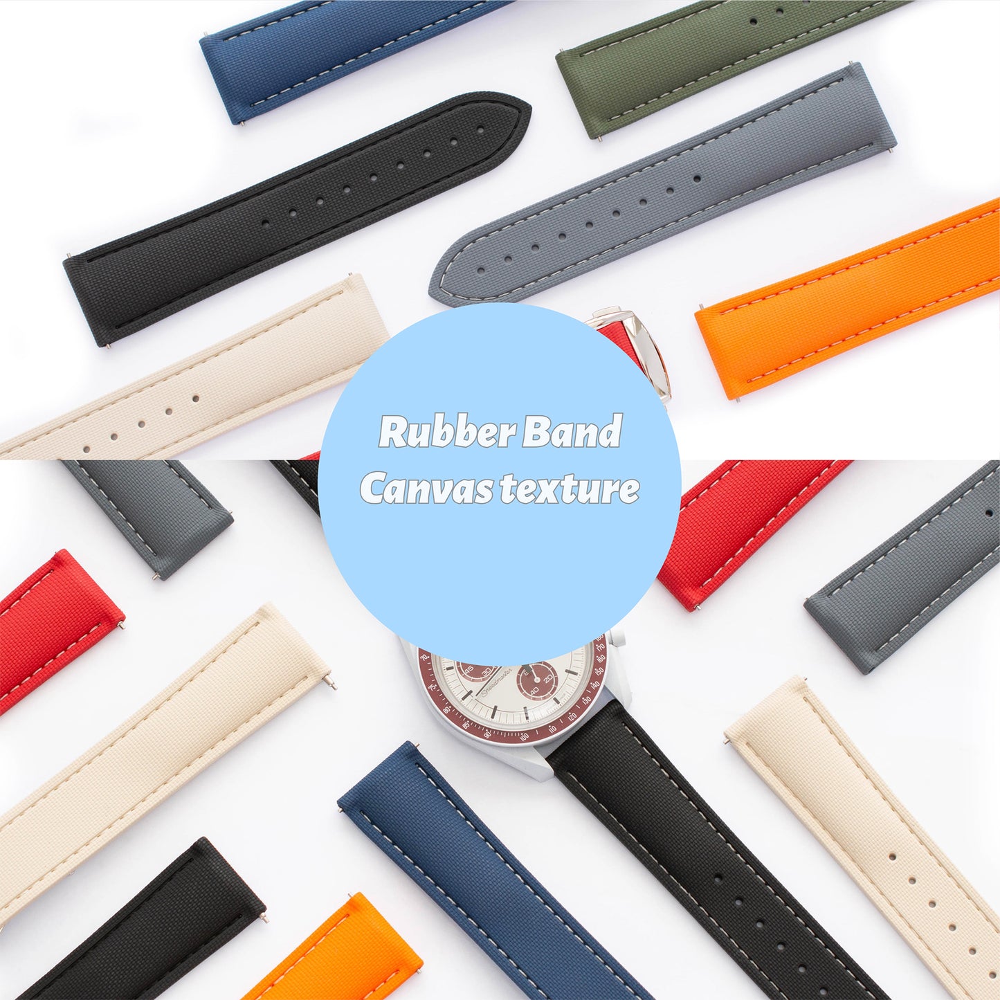 Fluoro rubber bands for omega 