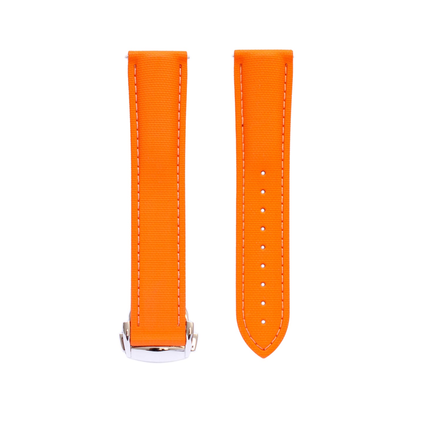 Quick Release Fluoro Rubber Canvas Texture Watch Straps for Omega Speedmaster Watches with Deployment Clasp