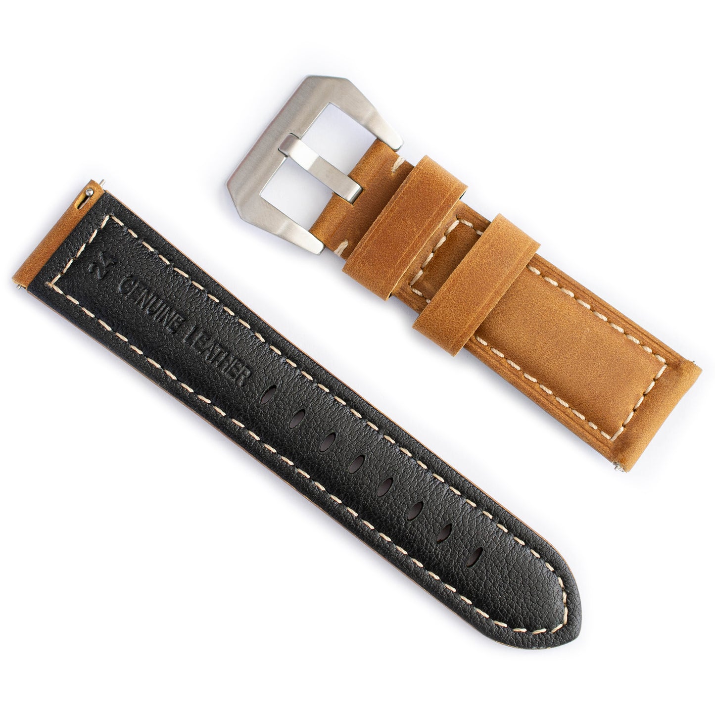 tan watch band calf straps panerai 
