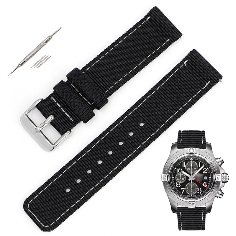 Quick Release Canvas Nylon Straps For Watches, Replacement Nylon Watch Band For Watches