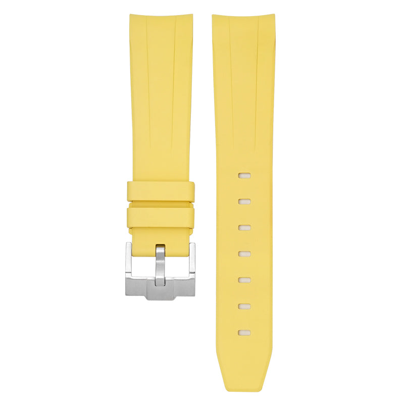 20mm FKM Rubber Band For Rolex Watches, Curved End 20mm Rubber Watch Band For Rolex Watches